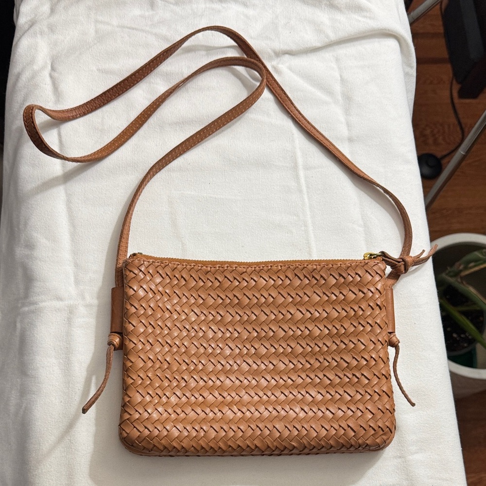 Madewell Tan Woven Crossbody Bag